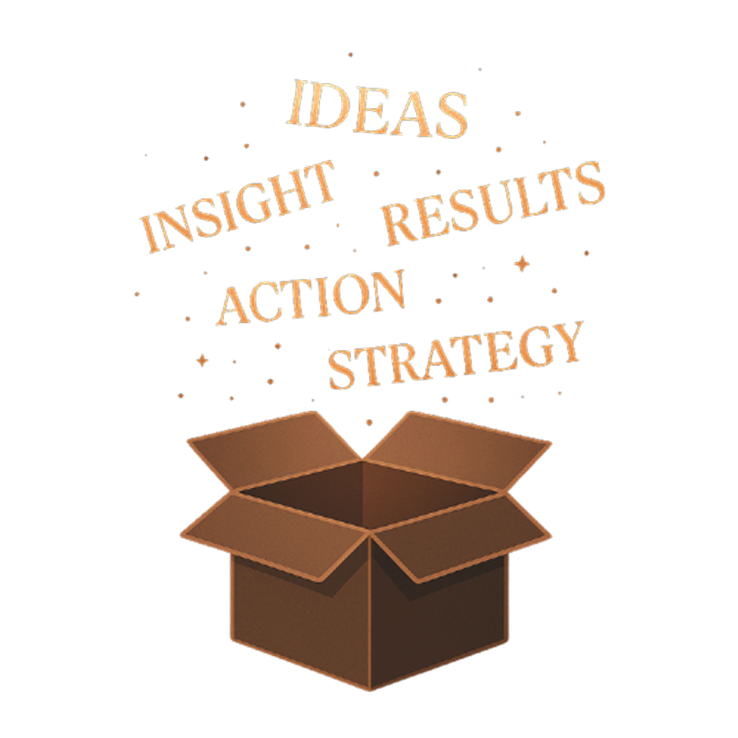 Box with Ideas and Strategy