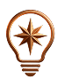 Lamp icon representing bright ideas and inspiration